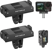 REYGEAK Quick Release Mount for DJI OSMO Action 5 Pro/4/3, Magnetic Adapter Mount with Dual-Claws for DJI Osmo Action Accessories(2 Pack)