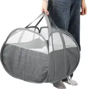 Collapsible Laundry Baskets, 90L Large Foldable Laundry Basket, Tear-proof Pop