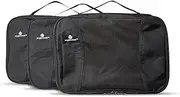 [Eagle Creek] Pack-It Full Cube Packing Set, Black, Set of 3, Black, Set M/M/M, Pack-it Full Cube Packing Cubes for Travel - Packing Bag Organizer Luggage - Set of 3