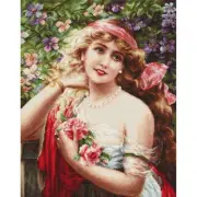 Gobelin kit Tapestry embroidery Kit Lady Luca-S DIY Unprinted canvas