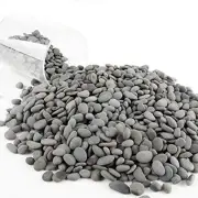 Black Rock, 3lb River Rocks Pebbles for Plants Succulents, Decorative Outdoor