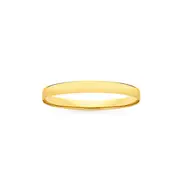 9ct Gold 8x70mm Solid Half Round Bangle