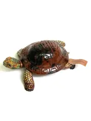 Jay Strongwater "Davin" Mahogany Obsidian Shell Turtle Box - Retail $995