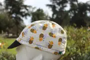 CYCLING CAP HAPPY BEE BEE HANDMADE IN USA S M L