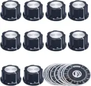 10Pcs Black Potentiometer Control Knob Volume Audio Electric Guitar Bass Screw T