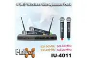 E-Lektron IU-4011 Digital UHF Wireless Microphone System 4x Handheld Microphone Wireless Set Australia Standard Frequency