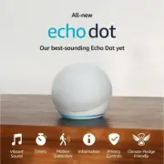 Echo Dot (5th Gen) With bigger vibrant sound ~ Alexa ~ Glacier White ~ NIB