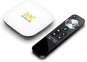 CHROX Android 13.0 TV Box, 4GB RAM 64GB ROM RK3528 CPU, Dual-WiFi 2.4G/5G Ethernet 1000M LAN Bluetooth 4.0 with 8K/4K/3D/USB 3.0 Set Top Box, Voice Remote Control,2gb+16gb