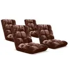 SOGA 4X Floor Recliner Folding Lounge Sofa Futon Couch Folding Chair Cushion Cof