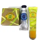L'Occitane BERGAMOT Shea Bar Soap Lip Balm & Shea Hand Cream, Travel X 3 New