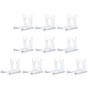 10pcs Mini Acrylic Plate Stands Multipurpose Display Holder Adjustable