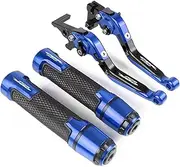 Handlebar Kits Compatible with CBR 600F CBR600F 2011 2012 2013 Motorcycle Alum-inums Brake Clutch Levers Handlebar Grip Handle Hand Grips CBR 600F (Color : Blue)