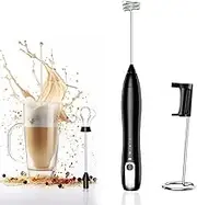 ByteBeam Powerful Handheld Milk Frother, Rechargeable Milk Frother Handheld Foam Maker with Stainless Whisk for Cappuccino, Latte, Bulletproof Coffee, Keto Diet, Protein Powder, Matcha