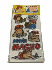 Vintage Marvin Macho Puffy Stickers Cartoons 80s Scrapbook Red Hair Funny