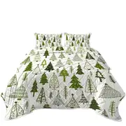 Simple Drawing Christmas Trees Coverlet