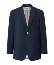 striped seersucker blazer 1,2,3,4,5 navy blue