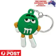 Green M&M Pendant Keychain Keyring Collectable Novelty Jewellery Kids Xmas Gift