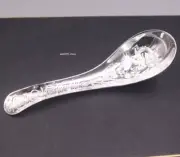 Pure 999 Silver Spoon Dragon Phoenix Tableware Dinnerware Soup Spoon 4.72inchL