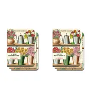 2x 3pc Cavallini Mini Notebook/Journal Set Diary Schl Writing Stationery Garden