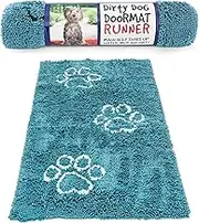 Dog Gone Smart Dirty Dog Doormat, Runner, Pacific Blue