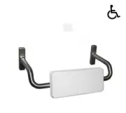 New Jd Macdonald Pbr35a Padded Toilet Backrest With Curved Arm - White Pad