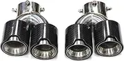 Exhaust Tip Compatible For BMW 2021 2022 2023 G20 G21 M340i Quad Carbon Fiber Exhaust Muffler Tip Nozzle TailTip(MPE Carbon Fiber E)