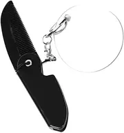 CANIGHT Portable Foldable Comb with Keychain Mirror for Men Compact Travel Beard Comb and Fine Tooth Design Lightweight and Convenient for Trips and Daily Grooming