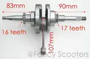 Vitacci Solano & Viper 49cc GY6-50 Scooter Crankshaft For 49-100cc
