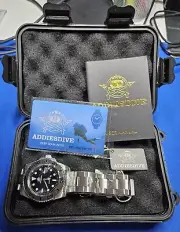 Addiesdive Yacht-Master Quartz Diver 200M Watch Stainless Steel Black