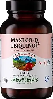 Maxi Health CoQ Ubiquinol - "100 mg" - Bio-Available Form of Coenzyme Q10 - 60 one piece Softgels - Kosher