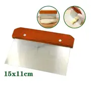 Stainless Steel Dough Bench Scraper Wooden Handle Cake Slicer Pastry Cutter AU