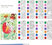 Mini Paint Pad, Typo Mini Paint Pad, Typo Mini Watercolor Paint Pad, Mini Water Color Paint Pad, Watercolor Paint Books for Adults, Watercolor Workbook for Kids (B1)