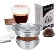New Vertuoline Stainless Steel Reusable Coffee Capsule Nespresso Fast Shipping