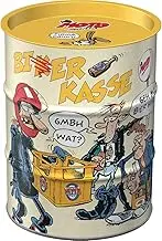 Nostalgic-Art Retro Money Box, 600 ml, MOTOmania - Biker Cashier - Gift Idea for Bikers, Original Licensed Product (OLP), Metal Piggy Bank, Vintage Tin Money Box
