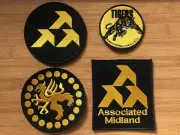 Glenelg TIGERS Football Club jumper & ASSOCIATED MIDLAND sponsor patch set SANFL