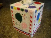 TISSUE BOX COVER - CELEBRATION!!! - Plastic Canvas
