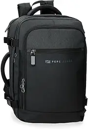 [Pepe Jeans] Jarvis Cabin Suitcase Green 25x40x17cm Faux Leather and Polyester 17L 1kg Hand Luggage by Joumma Bags, Green, Cabin Suitcase, Green, Cabin Suitcase
