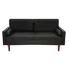 3 seater Sofa Couch Recliner Sofa Black Faux Leather