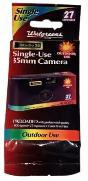 Studio 35 Walgreens 35mm Single Use Disposable Camera 27 Exposures Outdoor 2008