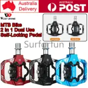 WEST BIKING Bicycle MTB Bike Cycling Self Locking Clipless Pedal With Cleats SPD