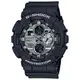 G-SHOCK 機械風錶盤 鬧鈴/計時碼錶/世界時區/防水200米雙顯電子錶（霧面黑X銀面）_ GA-140GM-1A1