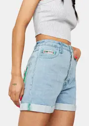 [Cross Colours] Cuffed Denim Shorts