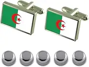 [Select Gifts] Shirt Dress Studs Algeria Flag Cufflinks