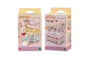 21pc Sylvanian Families Triple Bunk Beds & Crib Kids Miniatures Toy Set 3y+
