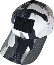 [Ranger Return] Tactical Military City Army Camo Camouflage Baseball Adjustable Hat Cap with USA Flag Patch - Black (TCAP-CITY-WUSA-BK)