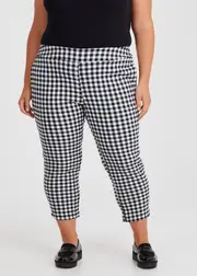 [Taking Shape] Taking Shape Petite Checkmate Stretch Pant Size 18 in Check, Viscose - Plus Size Women's Petite Plus Check