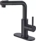 Black Kitchen Faucet with Pull down Sprayer - Bar Sink Faucets Single Hole/Handl