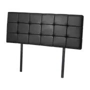 PU Leather Queen Bed Deluxe Headboard Bedhead - Black