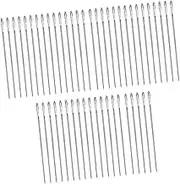 Frediuo 50Pcs Hand Sewing Needle Large Eyes Big Eye Needle Adults Dressmaker Sewing Sharp Needle for Yarn Sofa Mats Leather Crafts, Straight 6.1cmx2mm