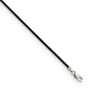 Sterling Silver 20Inch 1.5mm Black Leather Cord Necklace